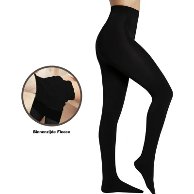 Afbeelding van Sorprese Fleece Panty Thermo L/XL Zwart 300 Denier Warme Legging TikTok