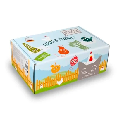 Afbeelding van MjAMjAM Multipack Z3 2 x kip en wilde zalm, 1 rendier kip, hert kalkoen, geit, garnalen 800 g, per stuk verpakt (1 4,8 kilogram)