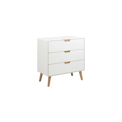 Afbeelding van Hip District Ladekast Ulrica 3 Lades Wit 80x80cm