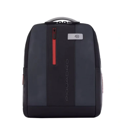 Afbeelding van Piquadro Urban Leather Computer backpack 14&quot; grey/black Laptoptas