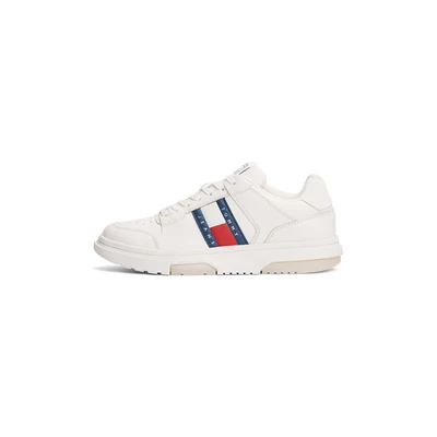 Afbeelding van Tommy Jeans The Brooklyn leren sneakers wit