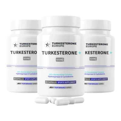 Afbeelding van 3 Pack Turkesterone+™ 20% Complex met Hydroxypropyl β Cyclodextrine 180 Capsules (600mg)