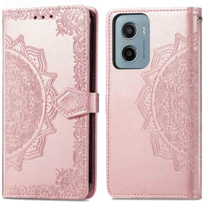 Afbeelding van Motorola Moto G05 Hoesje Kunstleder imoshion Bookcase Rosé goud Telefoonhoesje