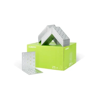 Afbeelding van Alberts 847302 hoekkoppelplaat sendzimir verzinkt 100 x 80 mm set van 25