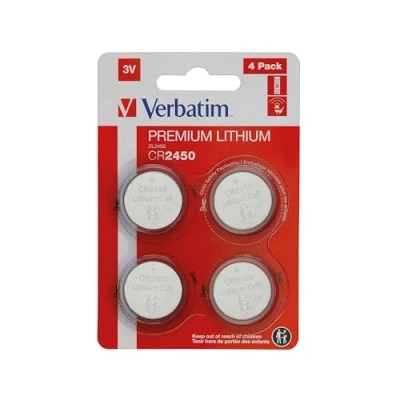 Afbeelding van Verbatim Lithiumbatterij Knoopcel CR2450 3V 4x(#49535)