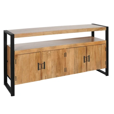 Afbeelding van Dressoir industrieel Ben kast mangohout 175 cm