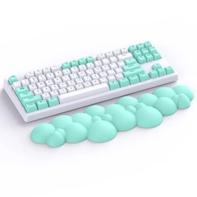 Afbeelding van ATTACK SHARK Cloud Polssteun, Antislip Ergonomische Toetsenbord Bureau Hand Polssteun voor TKL/87 Toetsen/107 Toetsen Gaming Mechanisch Handsteun Groen