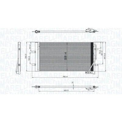 Afbeelding van Magneti Marelli Airco condensor 350203842000