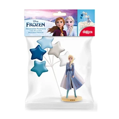 Afbeelding van Dekora, Frozen set, Elsa Verjaardagstaartenopzetstuk Taartopzetstuk 3 delig