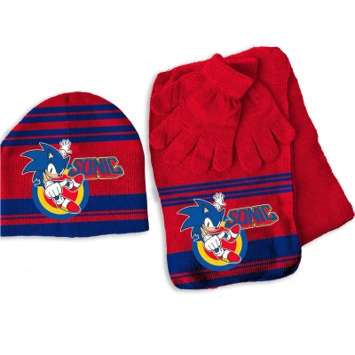 Afbeelding van Sonic Set muts, sjaal en handschoenen, Power Up ONE SIZE 3 6 jr Acryl / Elastaan