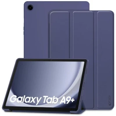 Afbeelding van TECH PROTECT SmartCase Klaphoes, beschermhoes met standaard, magnetische hoes, compatibel Samsung Galaxy Tab A9+ Plus 11.0 X210/X215/X216, donkerblauw