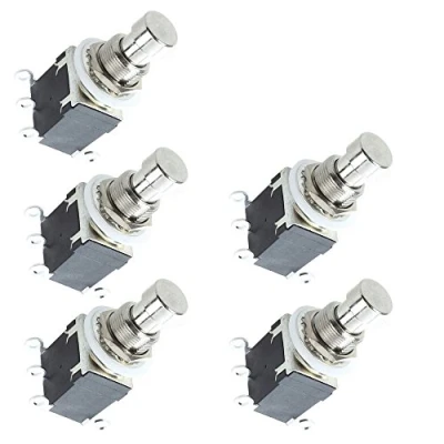 Afbeelding van Mintice 5 stuks 6P DPDT aanstampen momentane schakelaar stop de voetschakelaar voor gitaar AC 250V/2A 125V/4A