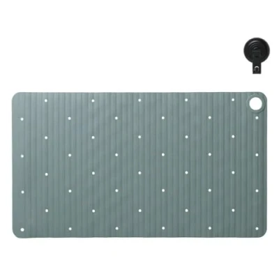 Afbeelding van Sealskin Ribb Antislip badmat 40x70 cm Groen inclusief zwarte haak