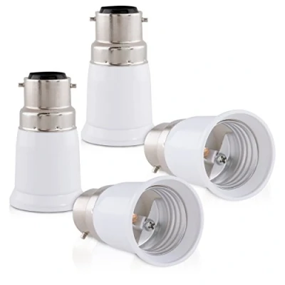 Afbeelding van kwmobile verloopfitting B22 naar E27 4 stuks fitting omvormers Verander je bajonet een Voor spaar, LED en halogeenlampen