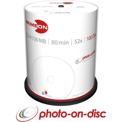 Afbeelding van Pri CD R 52x Photo Pr CB 100Stk