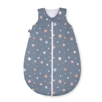 Afbeelding van Julius Zöllner Zomerslaapzak jersey, 0,5 TOG, wasbaar op 60 C, Made in Germany, OEKO TEX Standard 100, Shiny Stars, maat 80/86
