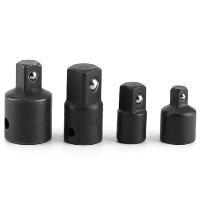 Afbeelding van 4 stks Conversie Hoofd Sleutel Adapter 1 / 4in 3 8in 2in Spanner Mouw Drive Socket Verloopstuk voor Auto Accessoire Handgereedschap Set(black)