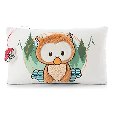Afbeelding van NICI Owlino de Baby Uil Knuffelkussen The Owlsons Pluizig Kussen voor Meisjes, Jongens en Baby&#039;s Rechthoekige Knuffelkussens, 43 x 25 cm