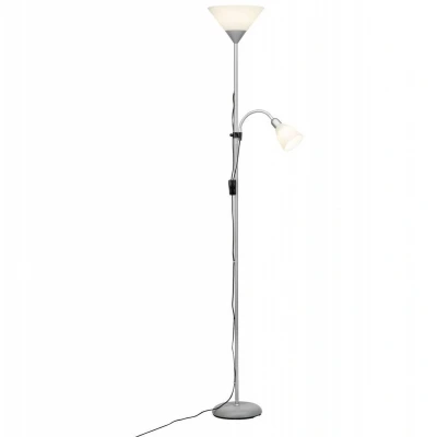 Afbeelding van Brilliant SPARI LED Staande leeslamp Wit;Zilver