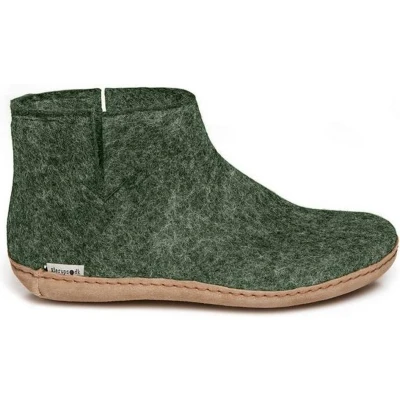 Afbeelding van Glerups Sloffen Unisex Groen Leren Zool