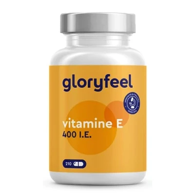 Afbeelding van gloryfeel vitamine E 210 capsules 400 IE bioactieve per capsule Hooggedoseerd voor 7 maanden voorziening