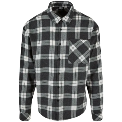 Afbeelding van Urban Classics Overhemd, Heren, Maat: Large, Grey white