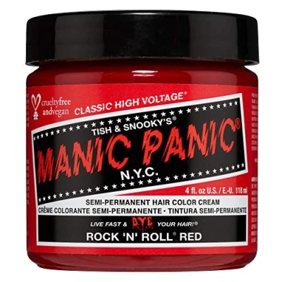 Afbeelding van MANIC PANIC Rock&#039;N&#039;Roll Red Classic Creme, veganistisch, dierproefvrij, semi permanente haarverf 118 ml