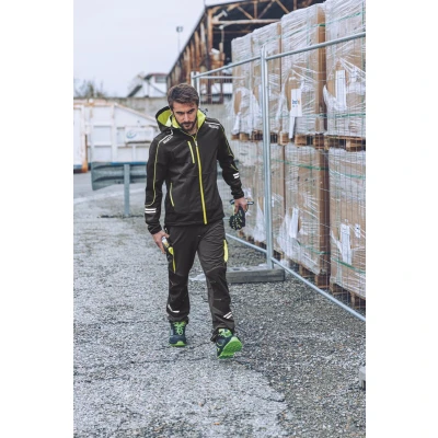 Afbeelding van Sparco Tech Softshell Waterdichte, reflecterende en versterkte jas met polar fleece voering Maat XS Zwart/Grijs