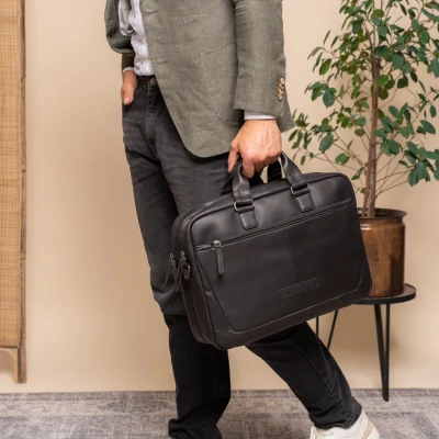 Afbeelding van The Chesterfield Brand Seth Business Bag black Laptoptas
