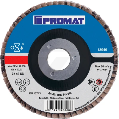 Afbeelding van Promat lamellenslijpschijf 125mm K80 4000841518