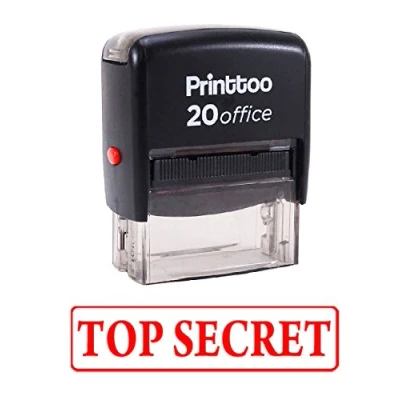 Afbeelding van Printtoo TOP Secret Zelf Inking Rubber Stempel Office Stationaire Aangepaste Inkt Kleur Beschikbaar 14 mm x 38 (Approx) Rood