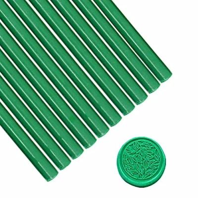 Afbeelding van ANBOSE Groene Afdichtingsstokken 10 Stuks voor Lijmpistool, Vintage Afdichtingsstempel, Bruiloft Uitnodigingen en Brief Enveloppen