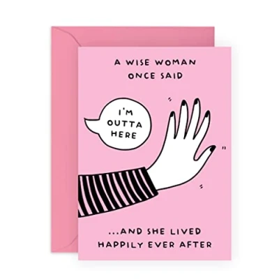 Afbeelding van CENTRAL 23 Coworker Leaving Card voor vrouwen, pensioenkaart haar, grappige cadeaus werk, &#039;I&#039;m Outta Here&#039; ontslagkaart werkverjaardag wordt geleverd met leuke stickers