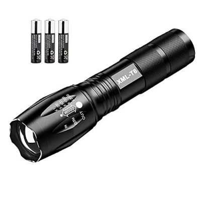 Afbeelding van LED zaklamp T6 10 W AAA zoomable waterdichte zaklampen XM L 8000LM 5 modi met batterijen