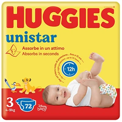 Afbeelding van HUGGIES PANNOLINI BIMBO UNISTAR 3 MIDI 4 9 KG.18 PZ