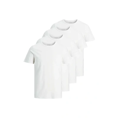 Afbeelding van Jack &amp; Jones CREW 4 PACK Tshirt basic, Heren, Maat: Large, Weiß