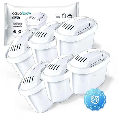 Afbeelding van Aquafloow Waterfilterpatronen compatibel met BRITA Maxtra+, Style, Marella, Elemaris, XL, Fun (6 stuks)
