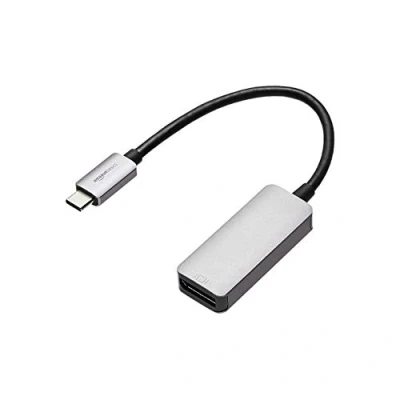 Afbeelding van Amazon Basics USB C naar DisplayPort adapter, aluminium, grijs