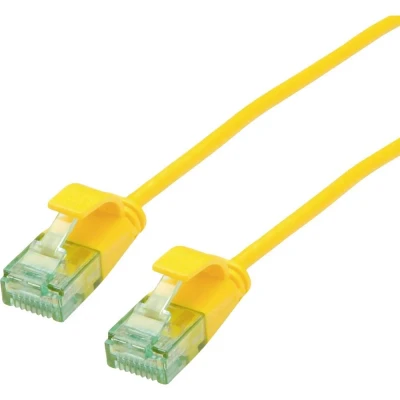 Afbeelding van ROLINE RM UTP DataCenter Patchkabel Cat.6A (Class EA), Slim, Geel, 1,5 m