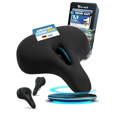 Afbeelding van MIVELO Comfort Pro fietszadel met traagschuim I dames heren comfortabel &amp; ergonomisch (TREKKING)