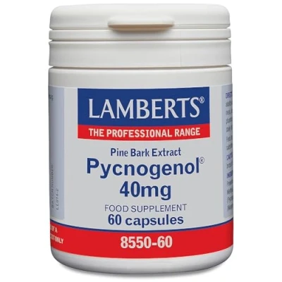 Afbeelding van Lamberts Pijnboombast Extract (pycnogenol 40mg), 60 Veg. capsules