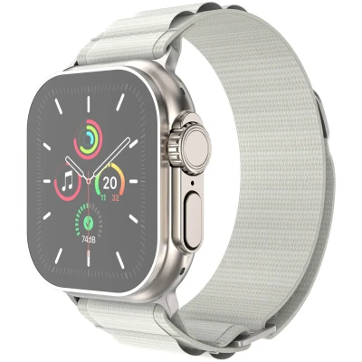 Afbeelding van Apple Watch Nylon Alpine bandje Sterrenlicht Geschikt voor Series1/2/3/4/5/6/7/8/9/10/SE (38/40/41 mm) Series 10 (42