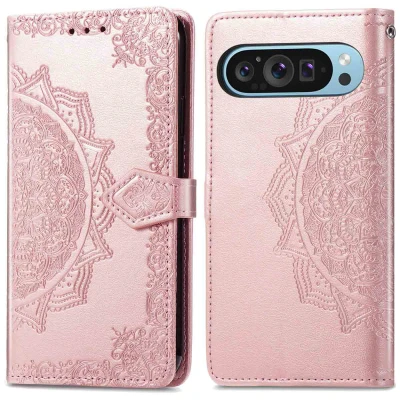 Afbeelding van Google Pixel 9 Hoesje Kunstleder iMoshion Bookcase Rosé goud Telefoonhoesje