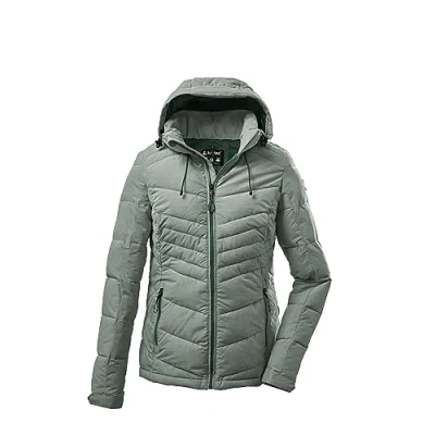 Afbeelding van killtec Dames Gewatteerde jas met afritsbare capuchon KOW 149 WMN QLTD JCKT, pale green 40, 37420 000