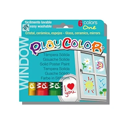 Afbeelding van Playcolor Gouache Sticks Raamverf 6x10 gr