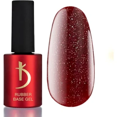 Afbeelding van K Professional Rubber Base Gel Coat Red Glitter Reflective Nail Polish 15ml Onderlak Rood UV Nagellak Gellak LED