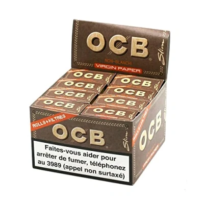 Afbeelding van OCB Slim Virgin Sigarettenpapier, met tips, 16 stuks
