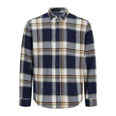 Afbeelding van Jack &amp; Jones Autumn Check Overhemd, Heren, Maat: Medium, Dark navy