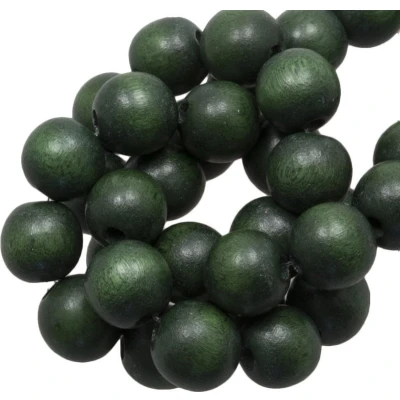 Afbeelding van Houten Kralen Vintage Look (12 mm) Pine Green (70 stuks)