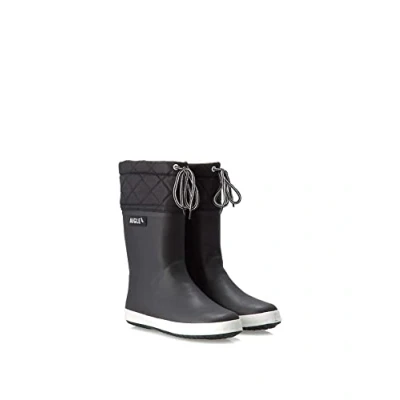 Afbeelding van Aigle Giboulee Unisex Regenlaarzen voor kinderen, Maat: 21, Noir/blanc Natuurrubber